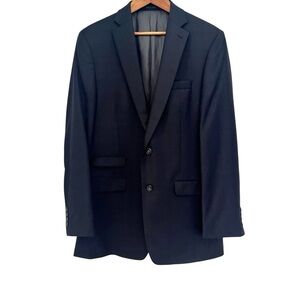 Calvin Klein Men's Classic Wool Black Glen Plaid Blazer 40 L